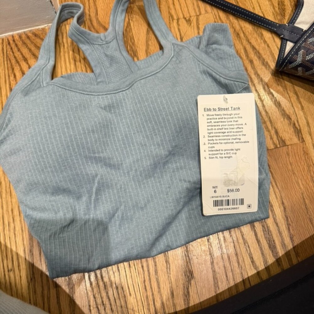 nwt lululemon ebb to street tank